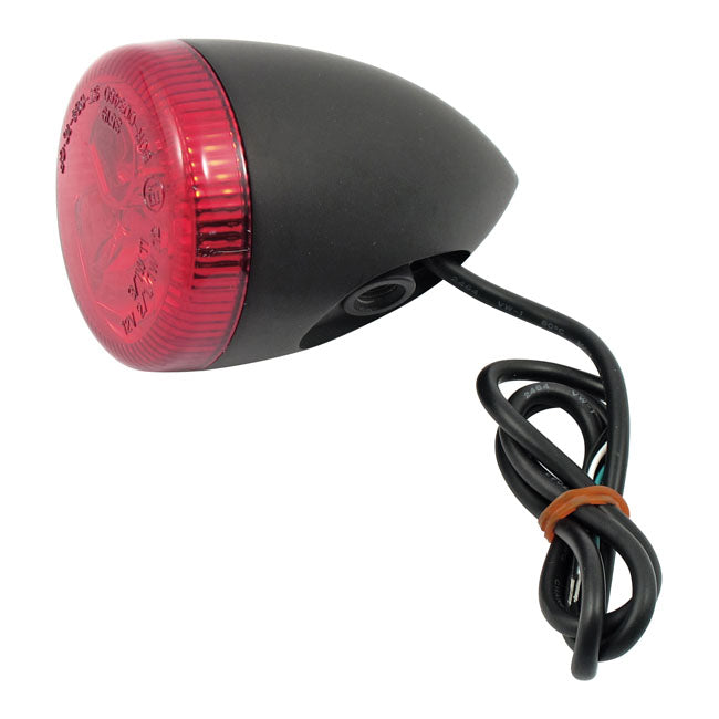 3 1 Led Bullet Taillight / Turn Signal Combo. Black. Red Turn Signals Mcs