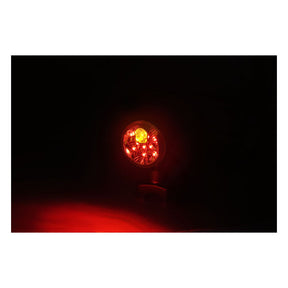 3 1 Led Bullet Taillight / Turn Signal Combo. Chrome. Amber Turn Signals Mcs