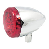 3 1 Led Bullet Taillight / Turn Signal Combo. Chrome. Red Turn Signals Mcs