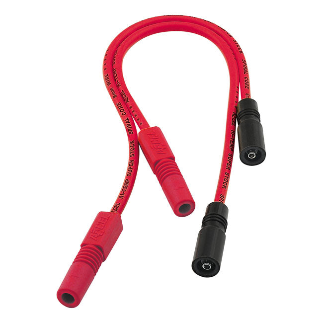 Accel, 8mm Ferro Spiral core spark plug wire set. Red SPARK PLUG WIRES Accel