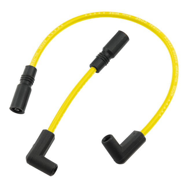 Accel, 8mm Ferro Spiral core spark plug wire set. Yellow SPARK PLUG WIRES Accel