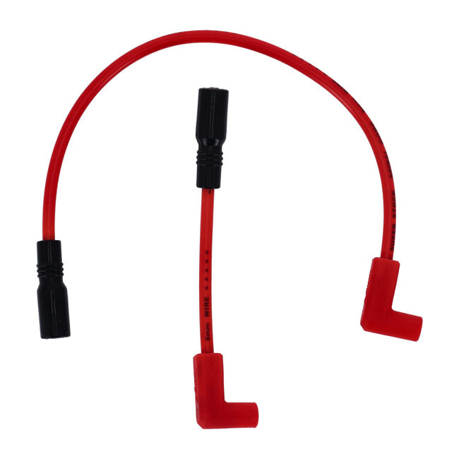Accel, 8mm Ferro Spiral core spark plug wire set. Red SPARK PLUG WIRES Accel