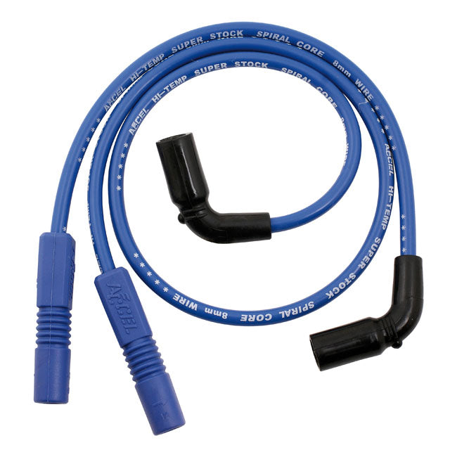 Accel, 8mm Ferro Spiral core spark plug wire set. Blue SPARK PLUG WIRES Accel