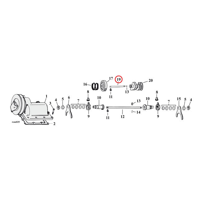 Shifter Shaft For Shifter Cam Transmission Top Cover Parts Mcs