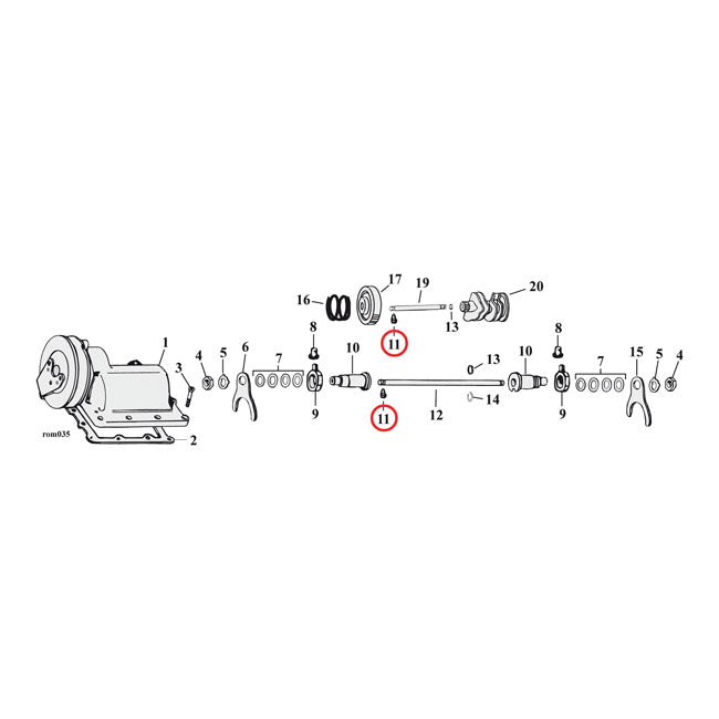 Lock Screw, Shifter Cam Shaft / Shifter Fork Shaft Transmission Top Cover Parts Mcs