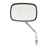 Late Oem Style Mirror, Short Stem, Left Side. Chrome Mirrors Mcs