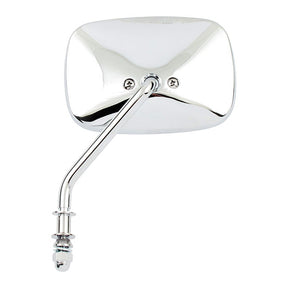 Late Oem Style Mirror, Short Stem, Left Side. Chrome Mirrors Mcs