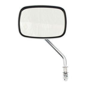 Late Oem Style Mirror, Short Stem, Left Side. Chrome Mirrors Mcs