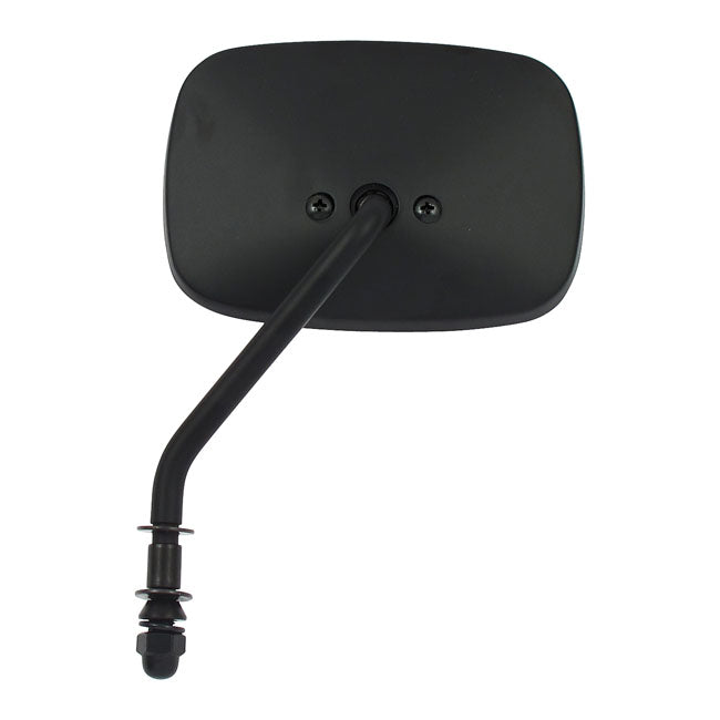 Late Oem Style Mirror, Short Stem, Left Side. Black Mirrors Mcs