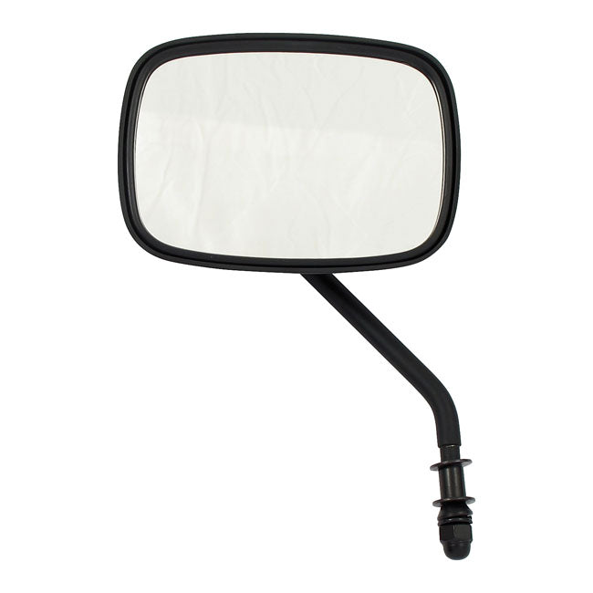 Late Oem Style Mirror, Short Stem, Left Side. Black Mirrors Mcs