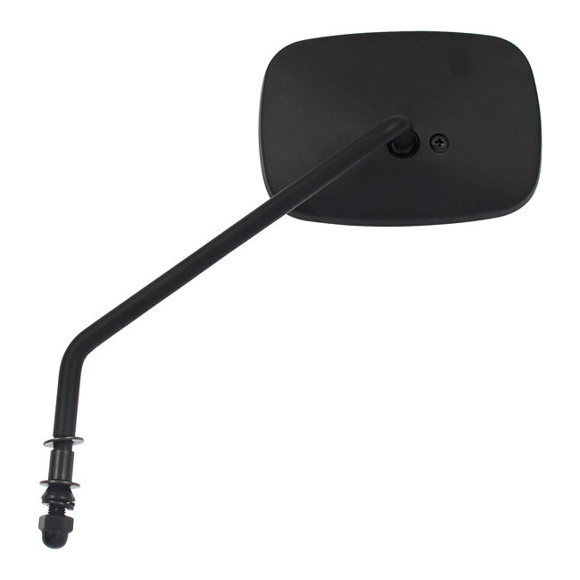 Late Oem Style Mirror, Long Stem, Left Side. Black Mirrors Mcs
