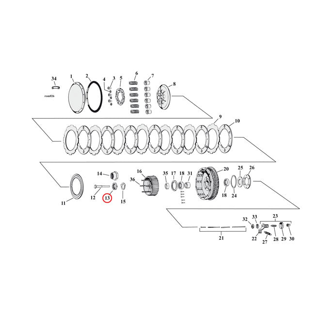 Nut, Clutch Hub Clutch Hub Nuts Mcs