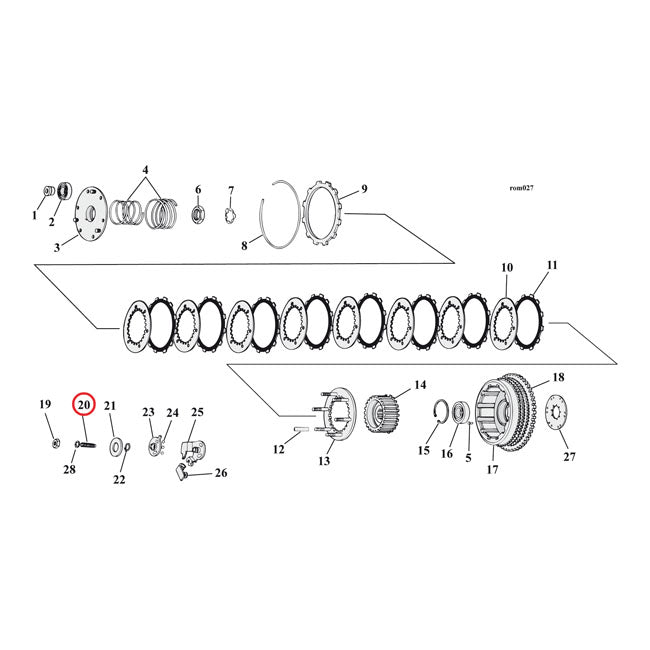 Adjusting Screw, Clutch Clutch Adjusting Parts Mcs