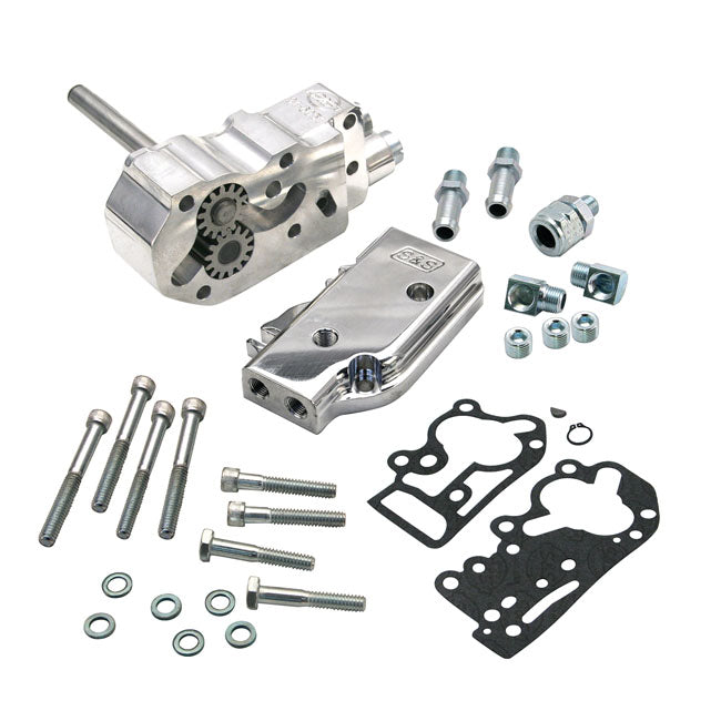S&S Cycle Oil Pump Universal Billet Polished Oil Pumps S&S Cycle