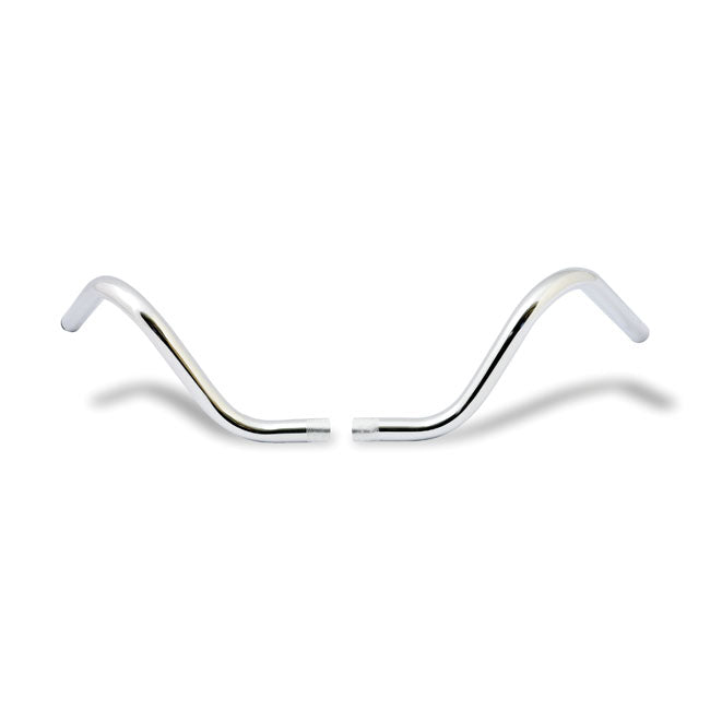 2 Piece Buckhorn Style Handlebar 1" Chrome Handlebars Mcs