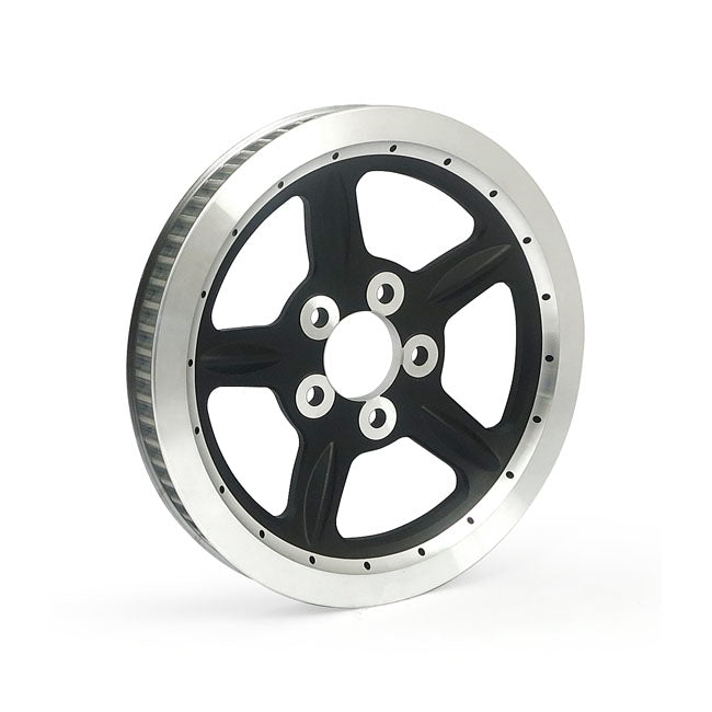Reproduction Oem Style Wheel Pulley 68t, 1 1/8" Belt. Black Rear Wheel Pulleys Mcs