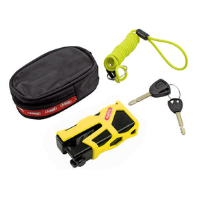 Abus, 77 Granit Sledg ''Web Style'' Disc Brake Lock. Yellow Lock Abus