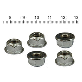 1/4 20 Flanged Lock Nut Chrome Nuts Flange Chr Usa Sizes Gardner Westcott