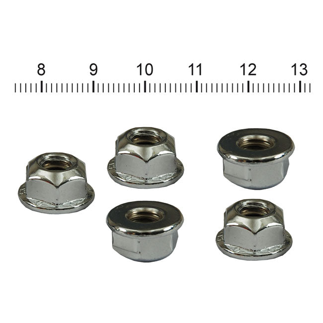1/4 20 Flanged Lock Nut Chrome Nuts Flange Chr Usa Sizes Gardner Westcott