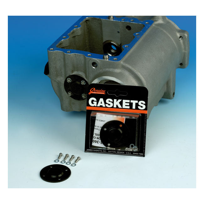 James end plate, countershaft. Black TRANSMISSION MISC James Gaskets