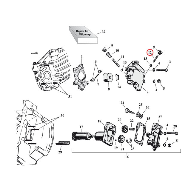 Spring, Check Valve Oil Pump Parts Mcs