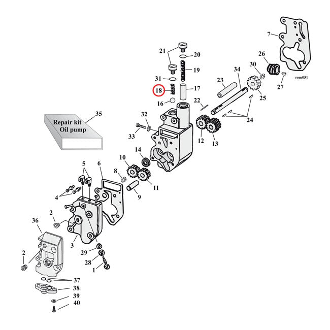 Spring, Check Valve Oil Pump Parts Mcs