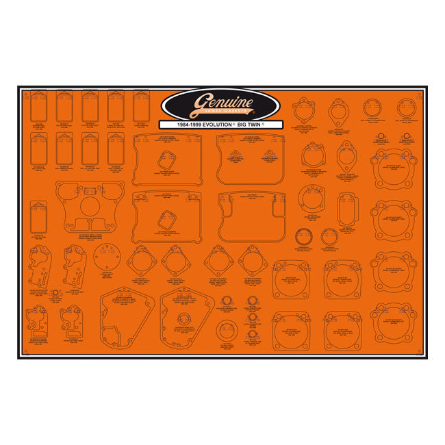 James, gasket & seal board. Evolution Big Twin GASKET BOARDS James Gaskets