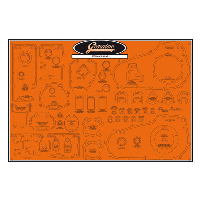 James, gasket & seal board. 6-speed Twin Cam GASKET BOARDS James Gaskets