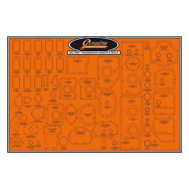 James, gasket & seal board. Transmission GASKET BOARDS James Gaskets