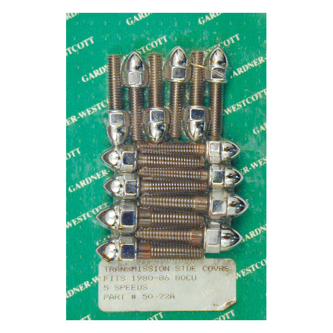 Gw, Transmission Side Cover Screw Kit. Chrome Acorn Transmission Side Cover Screw Kits Gardner Westcott