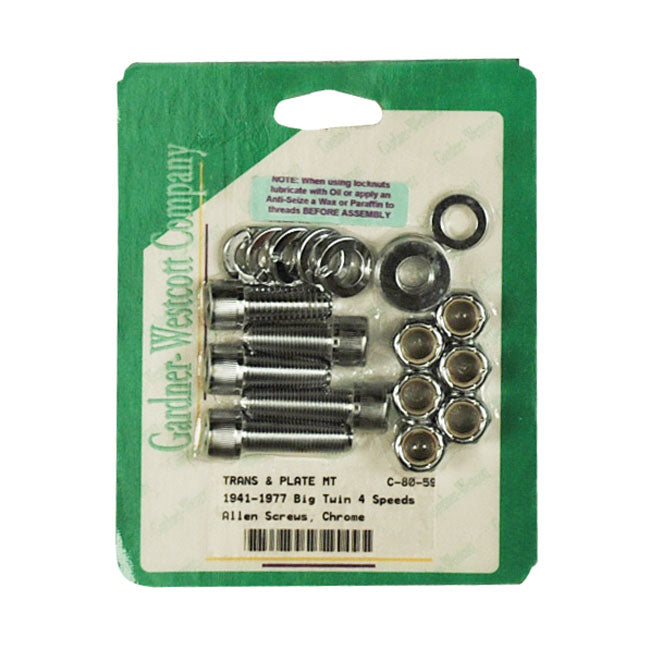 Gw, Transmission Mount Kit, Allen Head. Chrome Transmission Mounting Kits Gardner Westcott