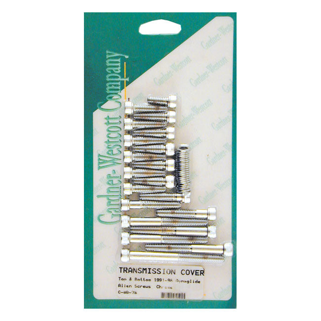 Gw, Transmission Top & Bottom Cover Screw Kit. Allen Transmission Bottom Cover Screw Kit Gardner Westcott