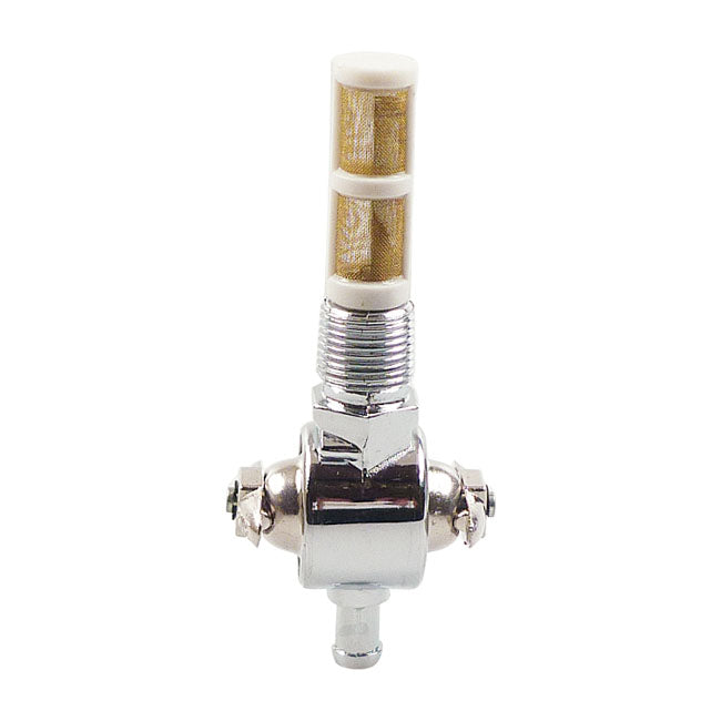 Petcock, H D Early Dual Lever Style. Chrome Petcocks Mcs
