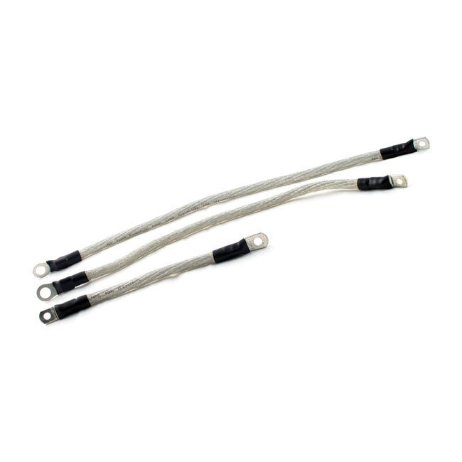 All Balls, battery cable kit. Clear. 18", 15", 17" BATTERY CABLES All Balls