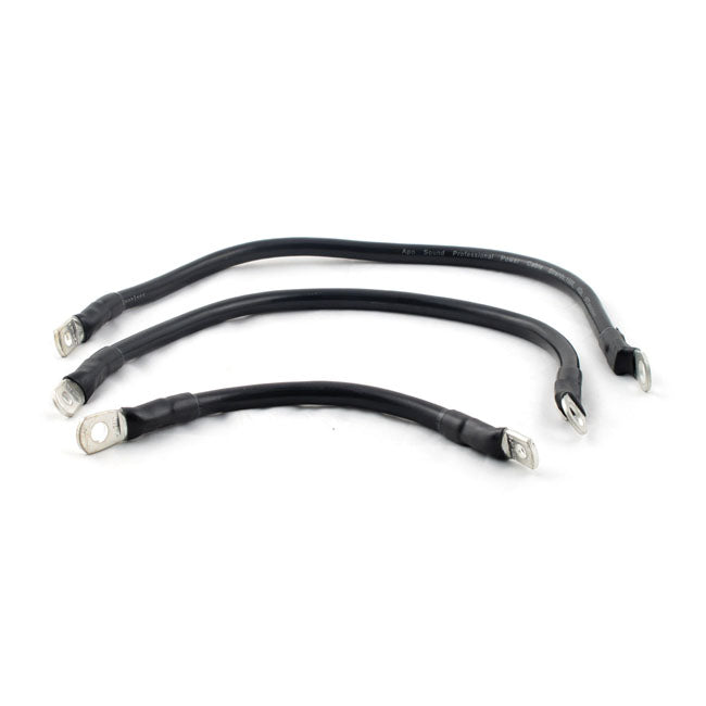 All Balls, battery cable kit. Black. 18", 15", 17" BATTERY CABLES All Balls