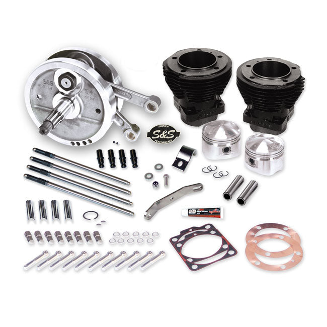 S&S Cycle Sidewinder 3 5/8" Big Bore Stroker Kit 93" Gloss Black Finish Sidewinder Kits S&S Cycle