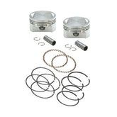 S&S, Evo stroker piston set (OEM heads). Std PISTONS AND RINGS KITS S&S