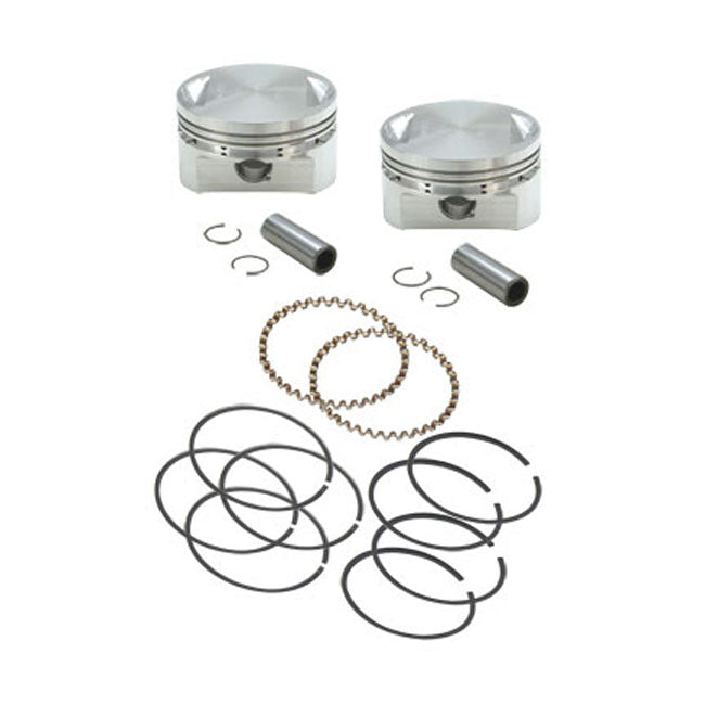 S&S, Evo stroker piston set (OEM heads). Std PISTONS AND RINGS KITS S&S
