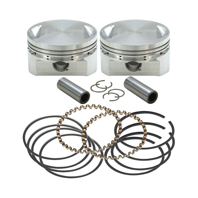 S&S, Evo stroker piston set (OEM heads). +.010" PISTONS AND RINGS KITS S&S