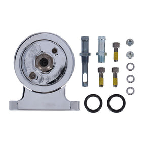 S&S, Twin Cam billet oil filter mount kit. Chrome OIL FILTER MOUNT KITS S&S