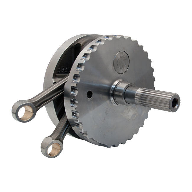 S&S Cycle Flywheel,Assembly,4 3/8"Stroke,Sf3,Tapered Wp,Packaged,7.659"Rod,W/Sprocket Bearing Race,1035 Tpw, Flywheels S&S Cycle