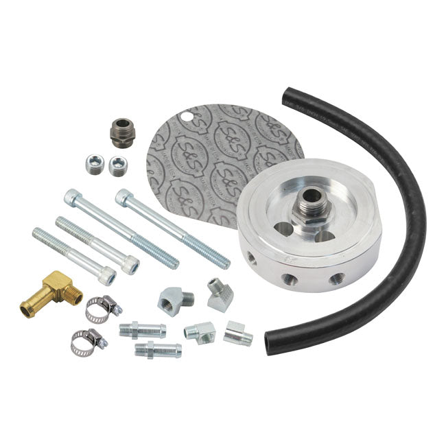 S&S, XL Sportster billet oil filter mount kit. 5/16" bolts OIL TANKS MISC S&S