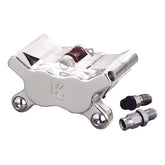 Kustom Tech 4 Piston Brake Caliper, Polished Brake Calipers Kustom Tech