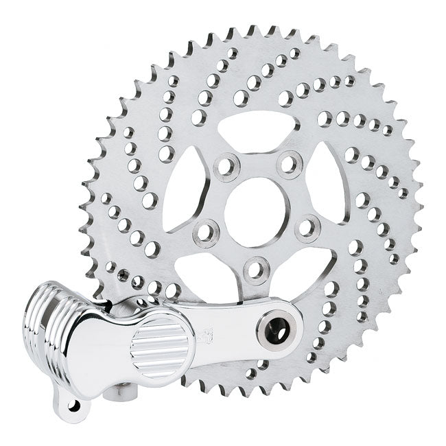 Kustom Tech Custom Sprocket Brake Kit With Caliper, Polished Sprocket Brake Kits Kustom Tech