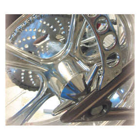 Kustom Tech Spinner Wheel Hub Cover, Polished Wheel Hub Caps Kustom Tech