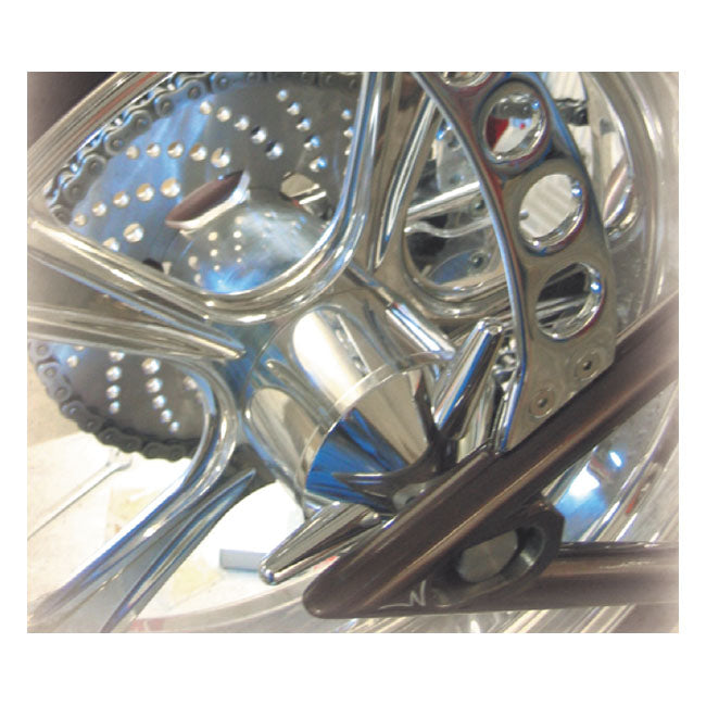 Kustom Tech Spinner Wheel Hub Cover, Polished Wheel Hub Caps Kustom Tech