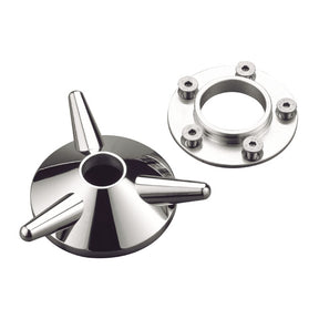 Kustom Tech Spinner Wheel Hub Cover, Polished Wheel Hub Caps Kustom Tech
