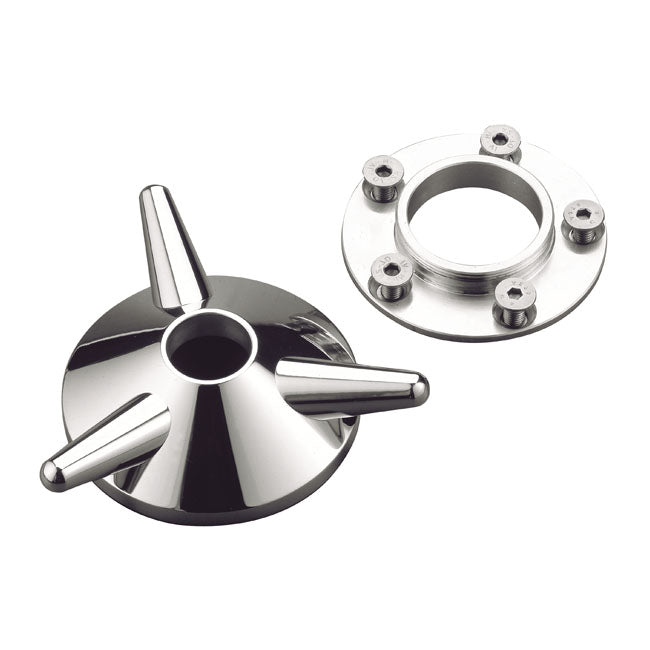 Kustom Tech Spinner Wheel Hub Cover, Polished Wheel Hub Caps Kustom Tech