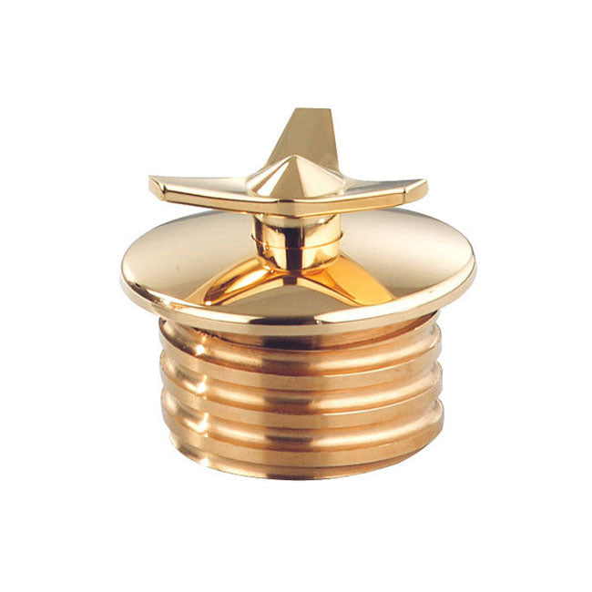 Spinner Gas Cap Vented Brass, Left Side Gas Cap Kustom Tech Default Title