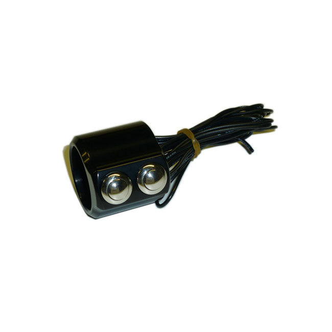 Kustom Tech Evolution Line Dual Button Switch Housing, Black Switch Housings Kustom Tech